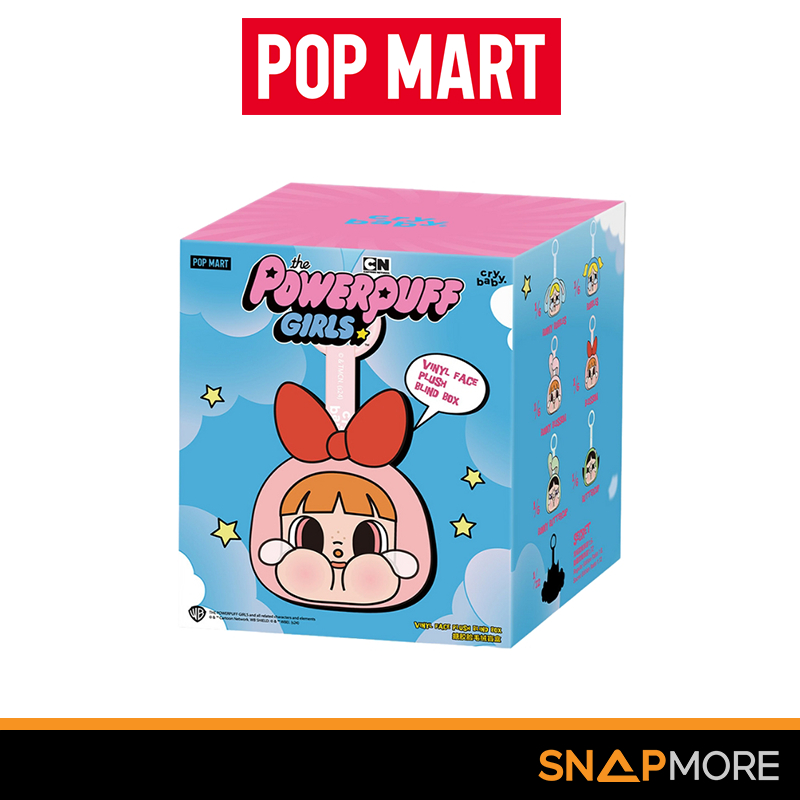 CRYBABY × Powerpuff Girls Series-Vinyl Face Plush Blind Box POP MART The Powerpuff Girls underwent a fluffy makeover and can magnetically be stacked on top of each other or used as adorable