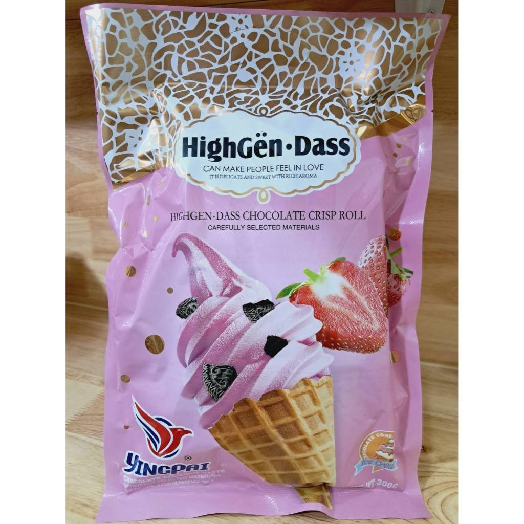 Highgen Dass ไอติมแท่งกรอบ ขนมไอศกรีมสอดไส้บิสกิต มี3 รสชาติ | Shopee ...