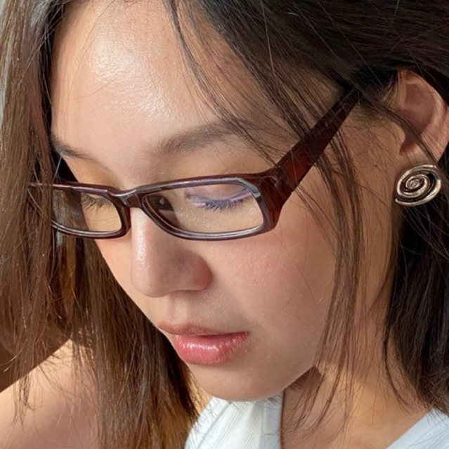 แว่นตา Square Small Frame Glasses - wheniloveilove | Shopee Thailand