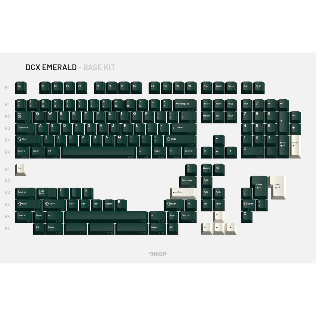 DROP DCX Emerald keycap - base set | Shopee Thailand