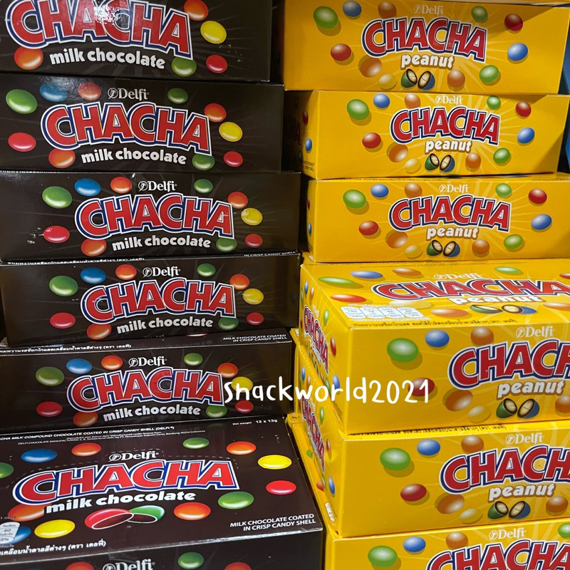 เดลฟี่ ชาช่า Delfi Chacha รส มิลค์ช็อกโกแลต, พีนัท (แพ็ค 12 ซอง ...