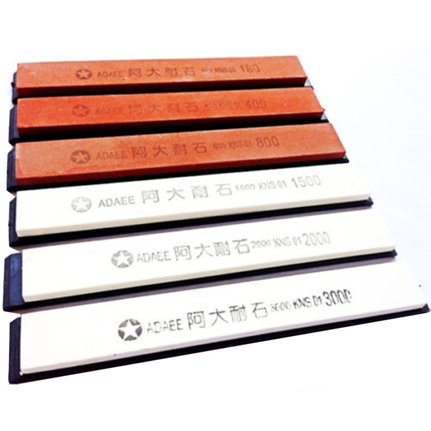 หินลับมีด 6 ชิ้น Sharpener Grinder Grindstone Whetstone 180#, 400#, 800 ...