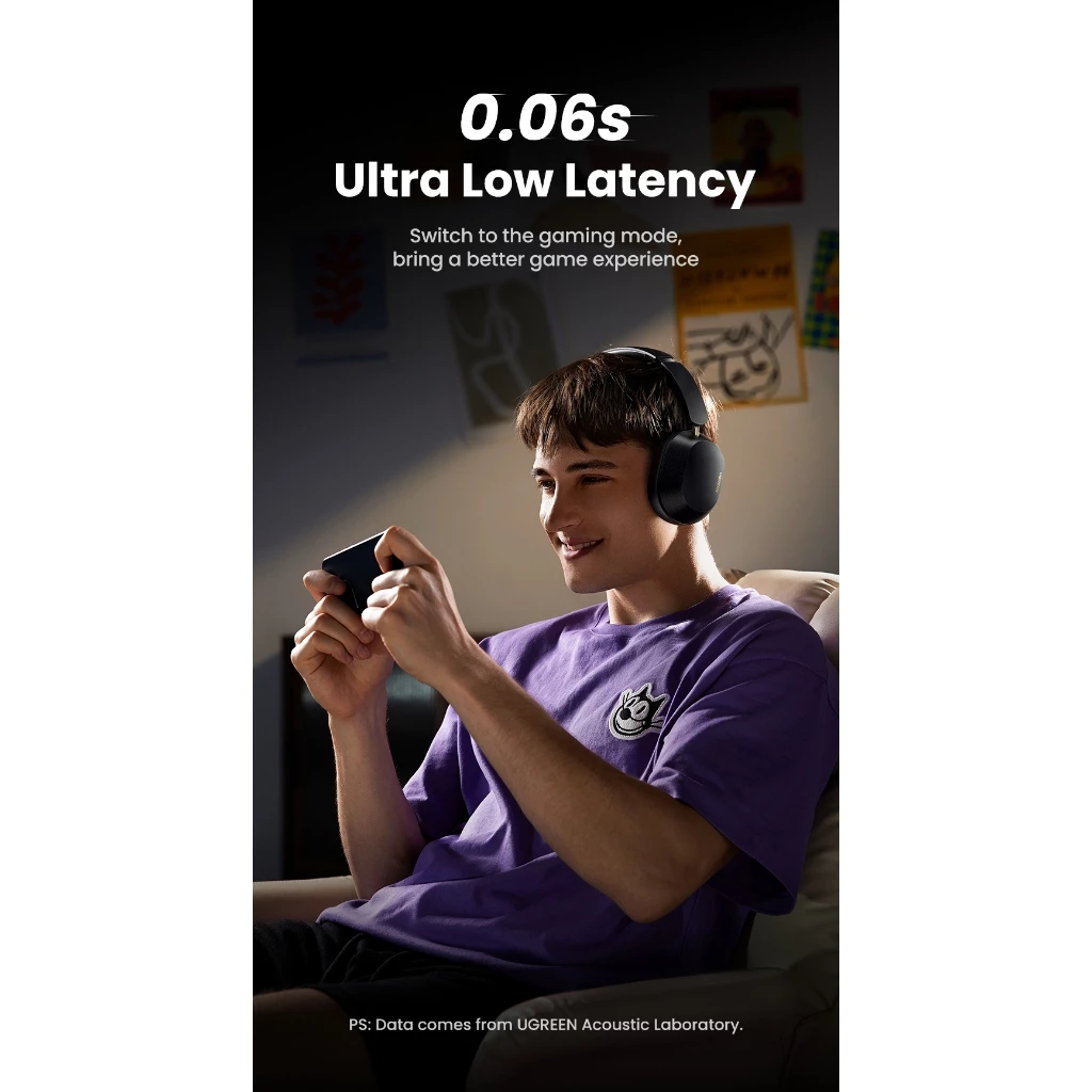 UGREEN Hitune Max5C รุ่น HP203 หูฟังบลูทูธ หูฟัง ANC หูฟังตัดเสียงรบกวน หูฟังไร้สาย Bluetooth V 5.4 https://wayoza.com