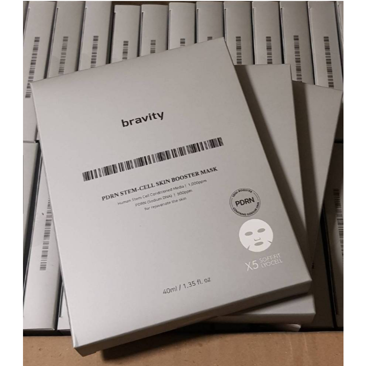 (🩷แท้ / พร้อมส่ง🩷)Bravity PDRN Stem Cell Skin Booster Mask (ยกกล่อง 5 ...