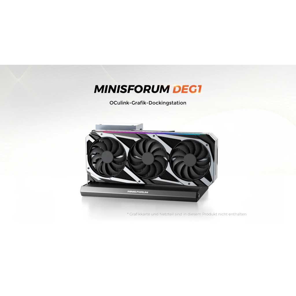 Minisforum DEG1 OCulink eGPU Dock supports RTX 4090 and RX