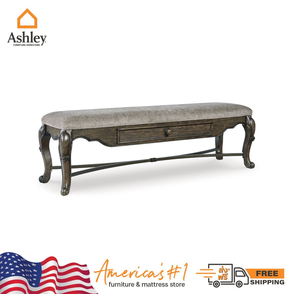 Ashley ม้านั่ง รุ่น MAYLEE 160 Bench with Drawer | Shopee Thailand