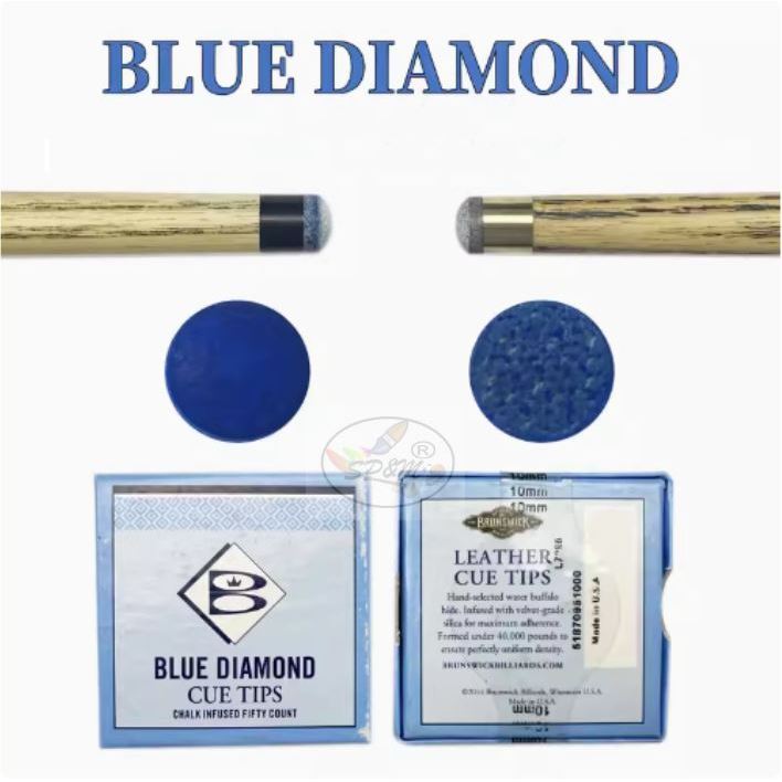 Cue Tip หัวคิว Blue Diamond ของแท้ จาก Brunswick USA.(9,10,11mm ...