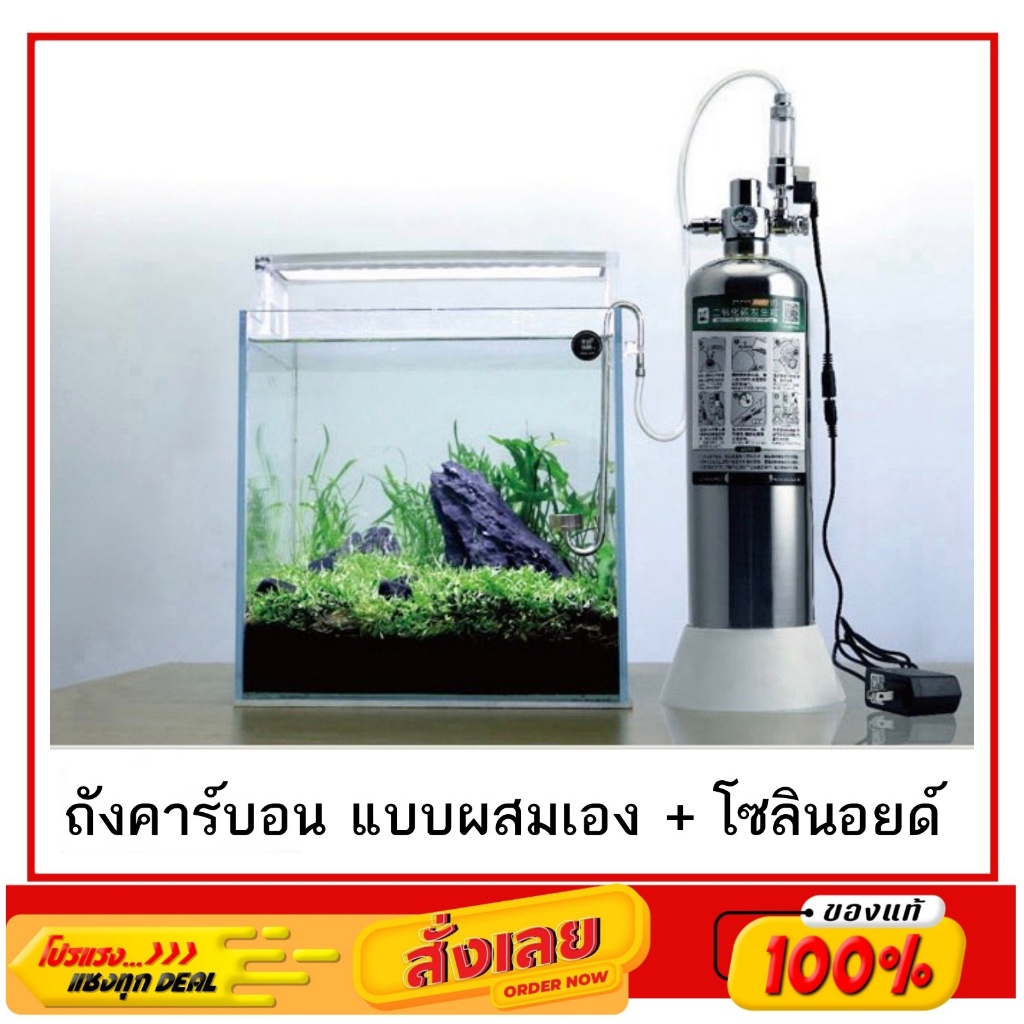 PRO D601 ชุดถังคาร์บอน แบบผสมเอง Co2 สำหรับตู้ไม้น้ำ ขนาดถัง 2 ลิตร DIY ...