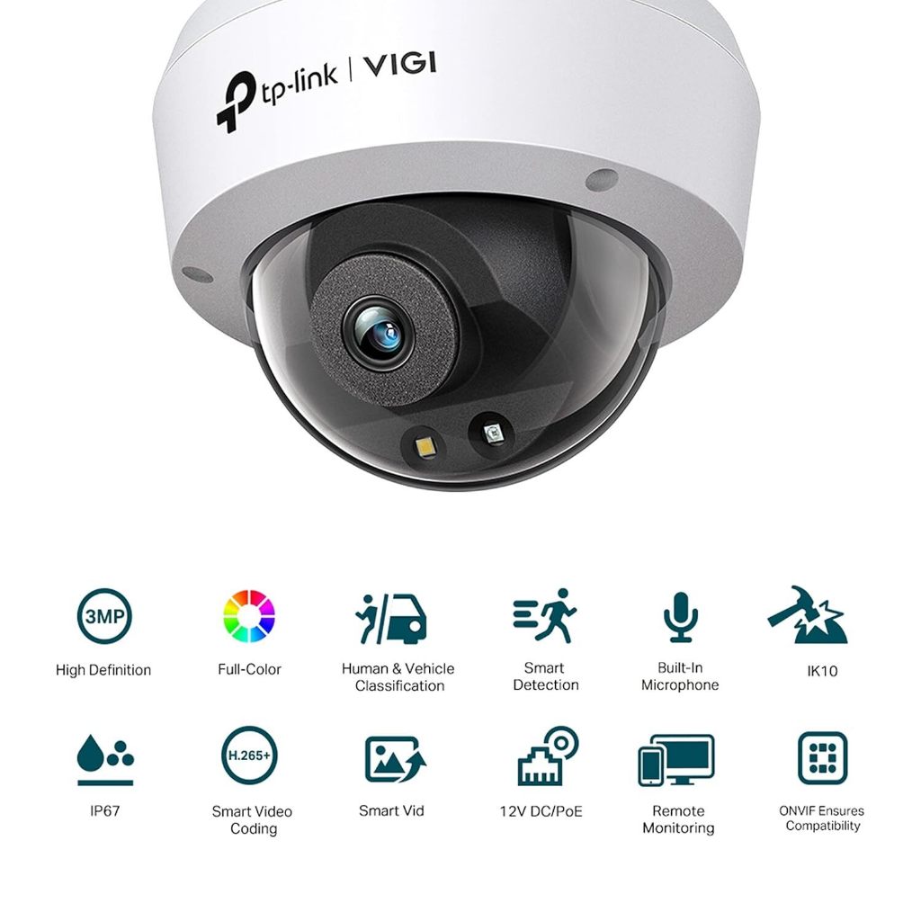 TP-LINK VIGI C250 VIGI 5MP Full-Color Dome Network Camera (กล้องรักษา ...