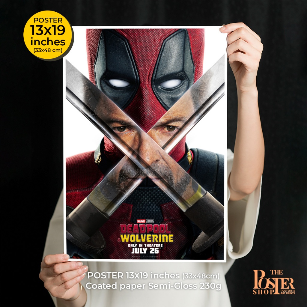 Deadpool & Wolverine Poster โปสเตอร์ เดดพูล & วูล์ฟเวอรีน ภาพขนาด 13x19 ...