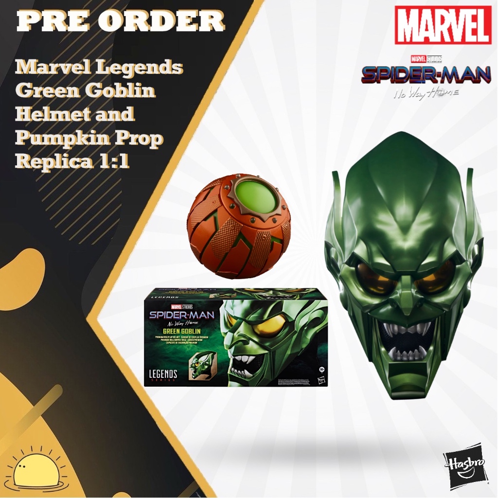 Preorder Marvel Legends Green Goblin Helmet and Pumpkin Prop Replica 11 Shopee Thailand