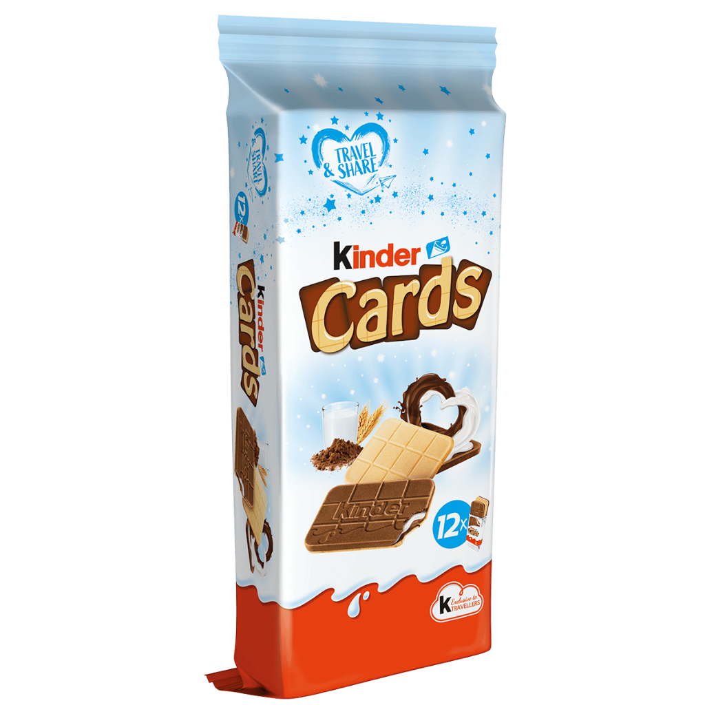 Kinder Cards exclusive to travellers บิสกิต 2 หน้า มี 12 ซองในถุง ขนาด ...