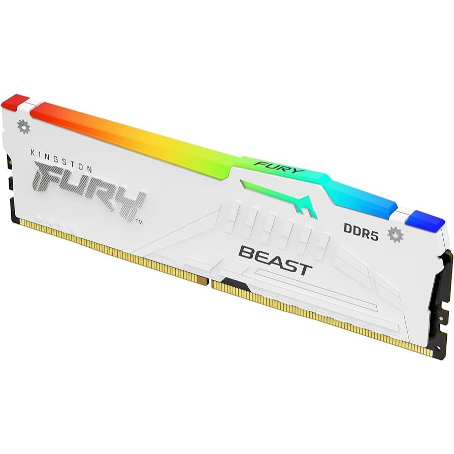 16GB RAM DDR5 (5200) KINGSTON FURY BEAST RGB WHITE (KF552C40BWA-16