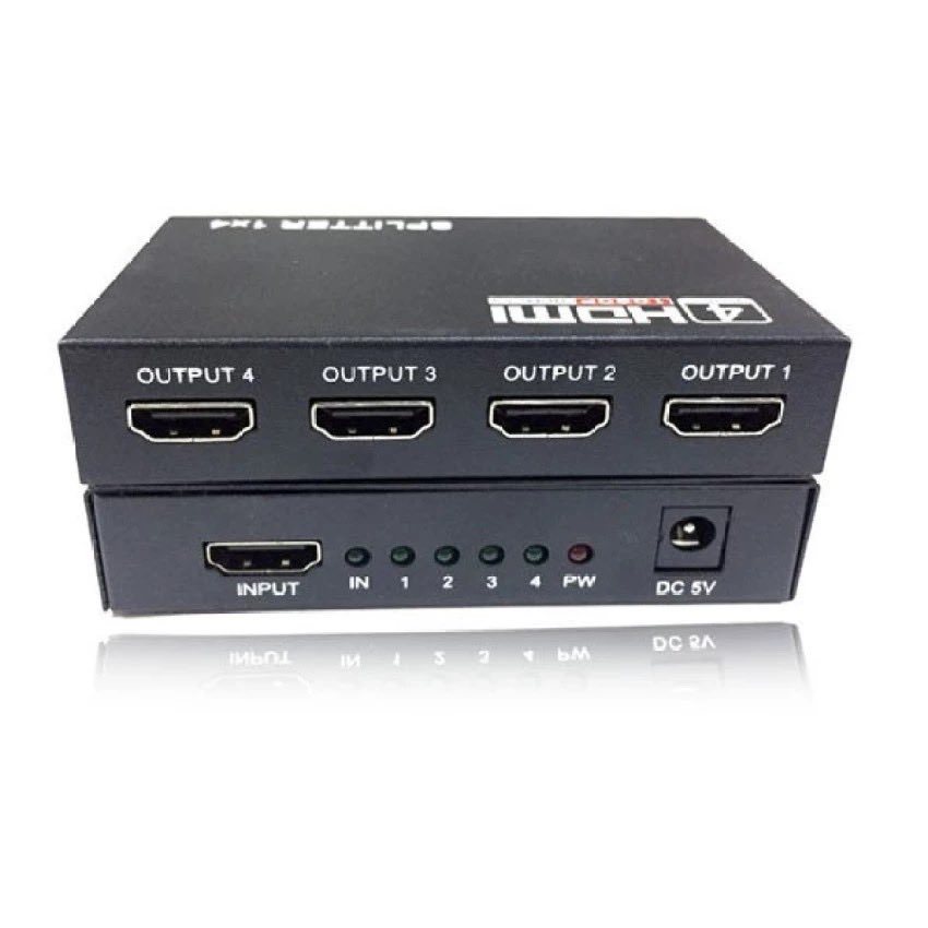 Box HDMI HD splitter เข้า1ออก4 จอ FULL HD 3D เวอร์ชั่น1.4 ออกจอ 4 ตัว ...