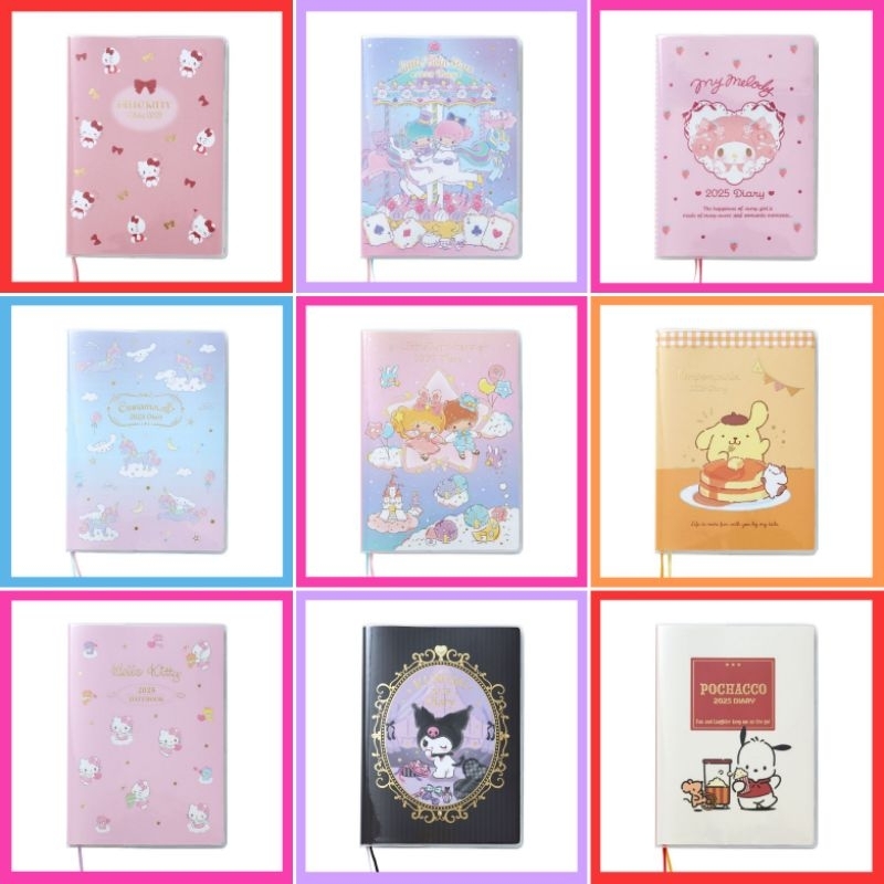 💜 แท้ 100% Disney Sanrio planner 2025 💛 ขนาด A5 B6 weekly planner ...