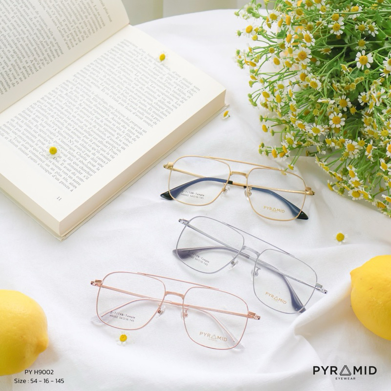 กรอบแว่น Titanium แบรนด์PYRAMID PY H9002 แว่นสายตารุ่นขายดีที่สุดใน ...