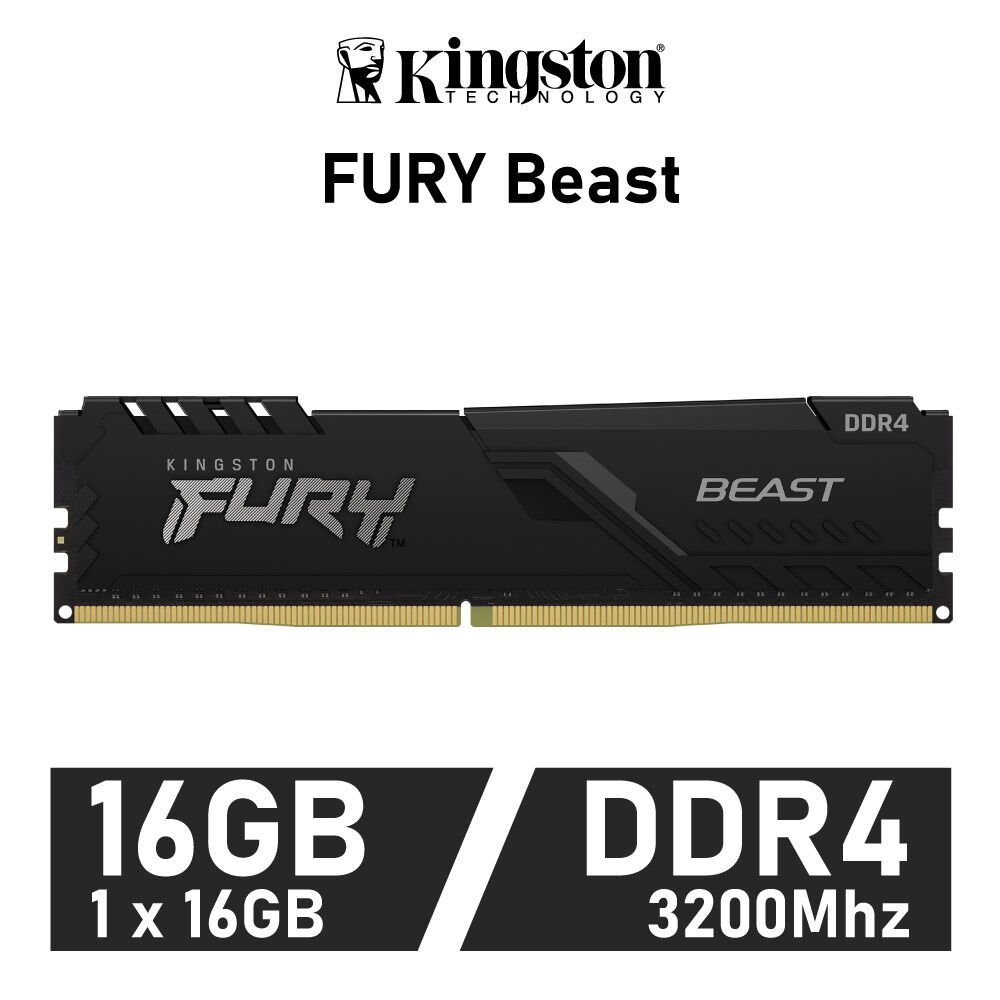 Kingston FURY Beast 8GB DDR4 3200MHz CL16 – Memoria RAM Nera - Foto 4