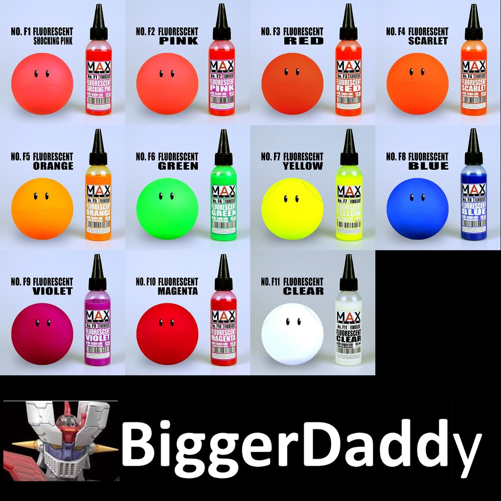 MAX COLOR Fluorescent (สีสะท้อนแสง) series สีสำเร็จพร้อมใช้ | Shopee ...