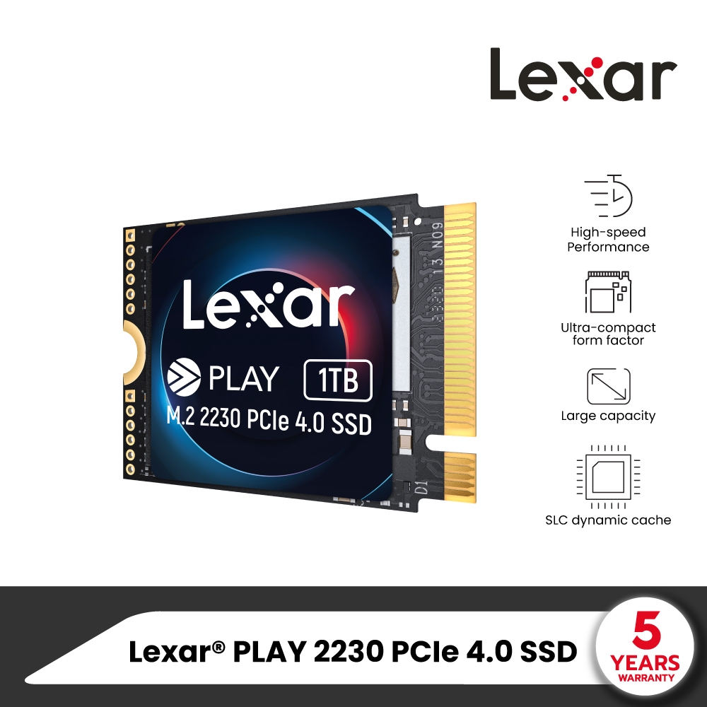 Lexar PLAY 2230 SSD 1TB (เอสเอสดีภายใน) M.2 2230 PCIe NVMe Gen4x4
