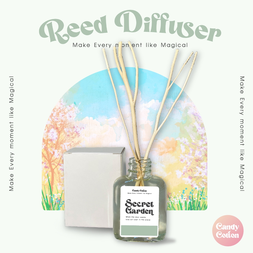 New!! ก้านไม้หอม กลิ่น Secret Garden(30 ml.) น้ำหอมปรับอากาศ Reed ...
