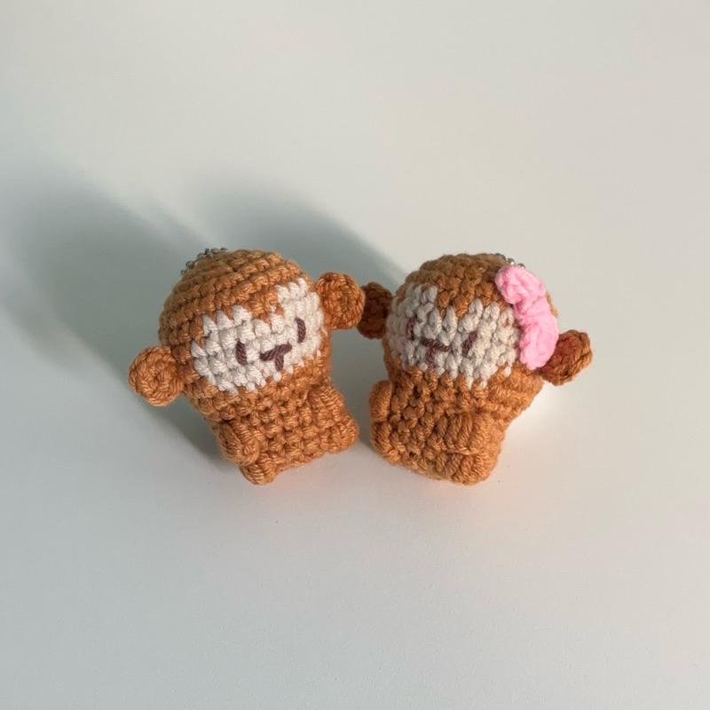 🐵COUPLE MONKEY KEYCHAIN พวงกุญแจลิงไหมพรม | Shopee Thailand