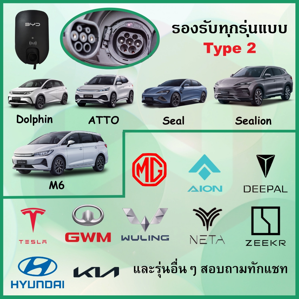 BYD EV Wall Charger 7KW 32A Single phase Type 2 เครื่องชาร์จรถEV ...