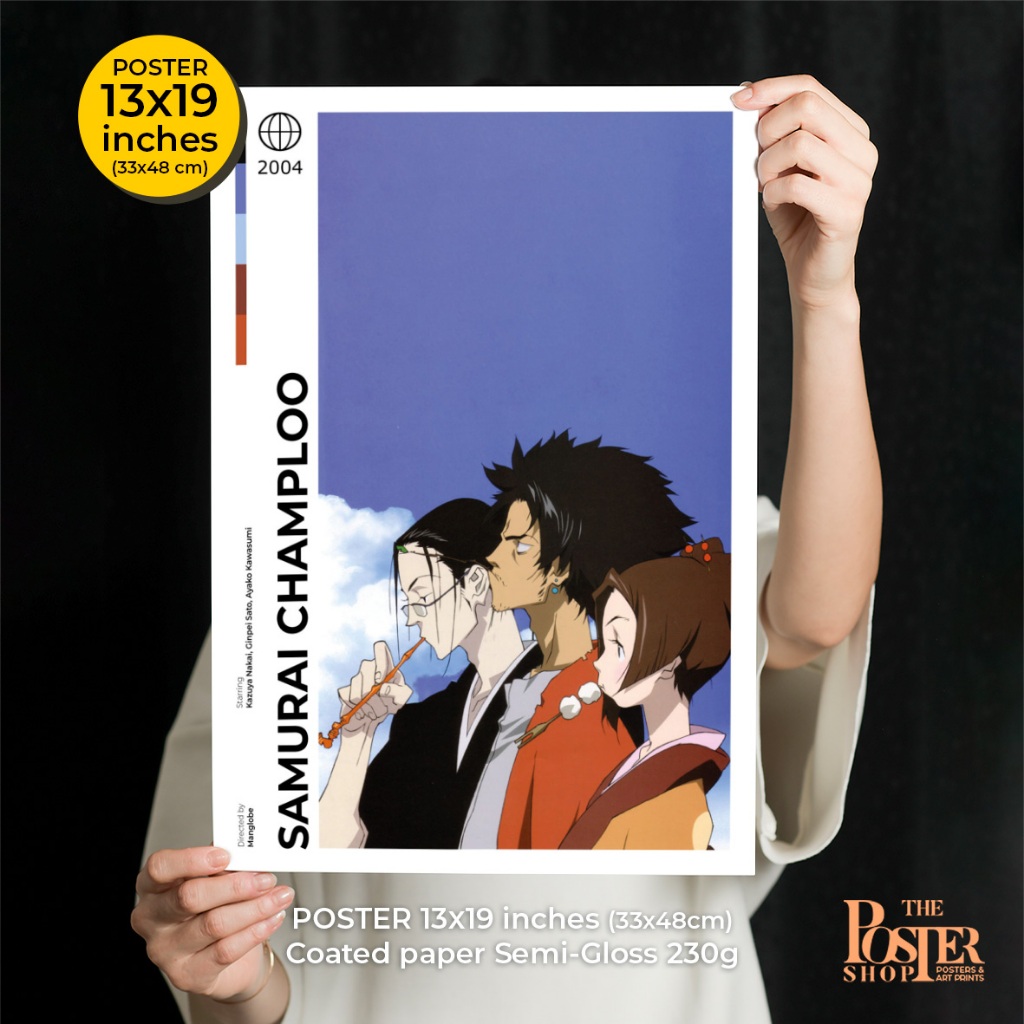 Samurai Champloo Poster โปสเตอร์อนิเมะซามูไร, มุเก็นและจิน ภาพขนาด ...