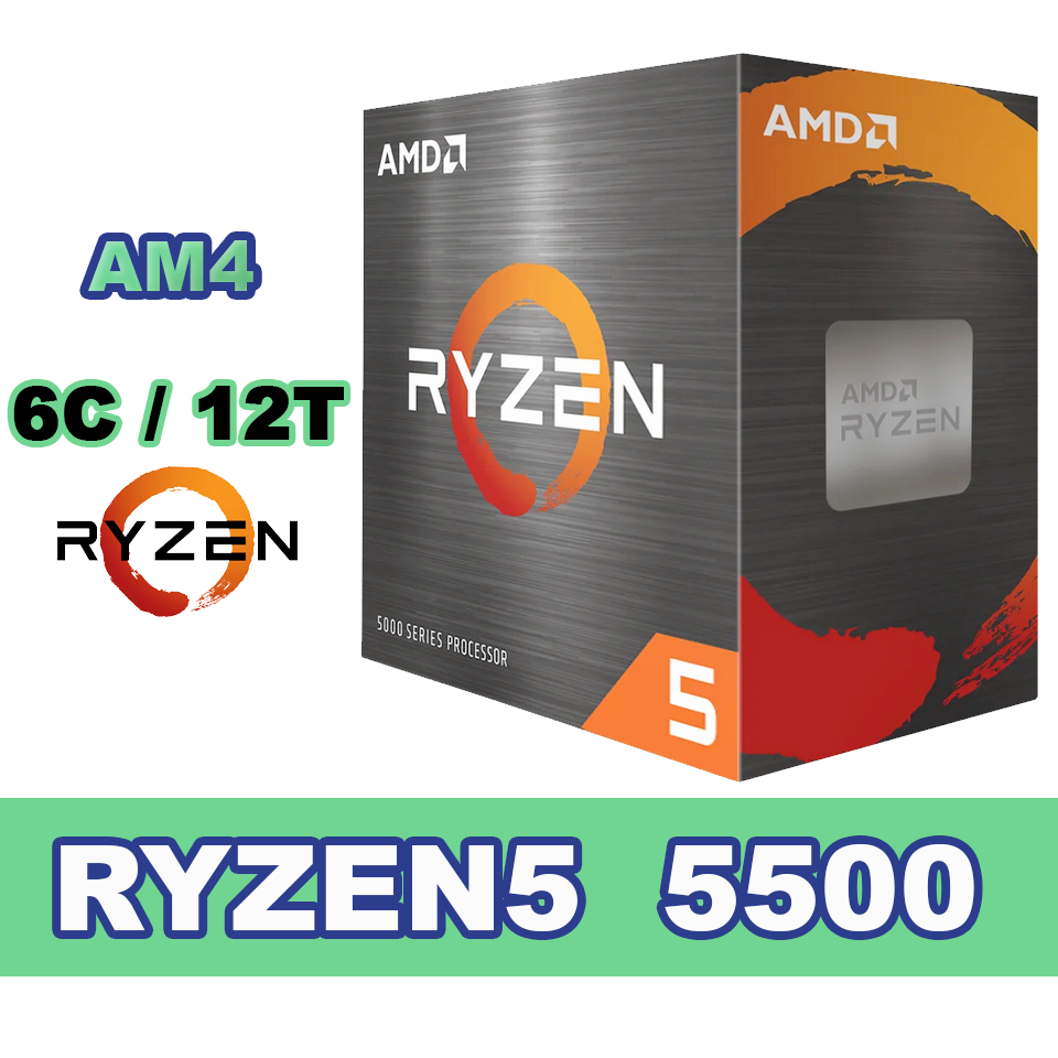 Processeur AMD Ryzen 5 5500 3.6GHz 4.2GHz Puce Multi-Threading Haute Performance main image 1