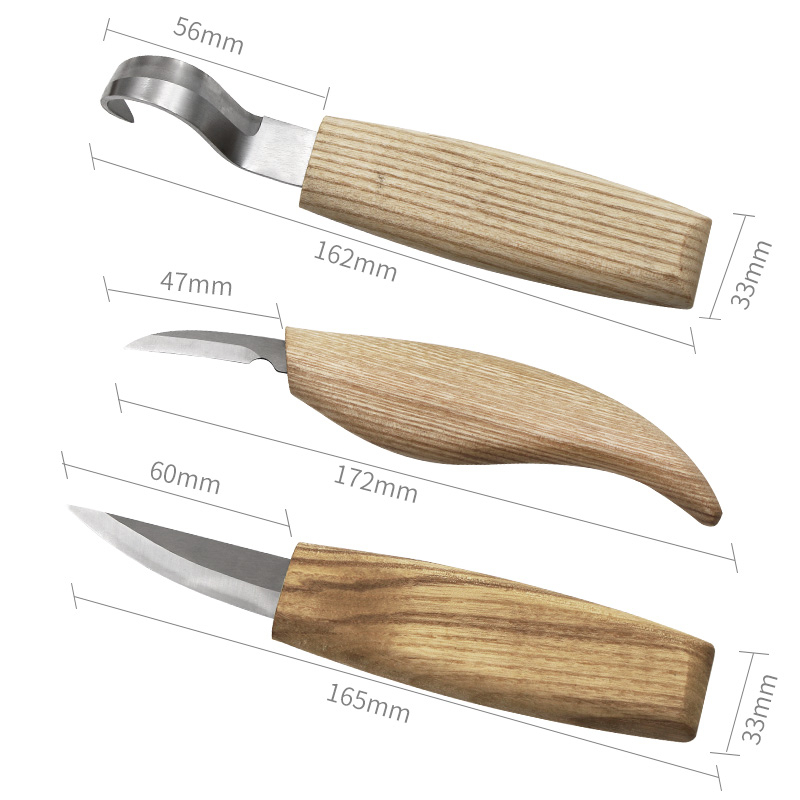 3-ชิ้นไม้แกะสลักมือชุดสิ่วงานไม้มืออาชีพกลึงแซะเครื่องมือ