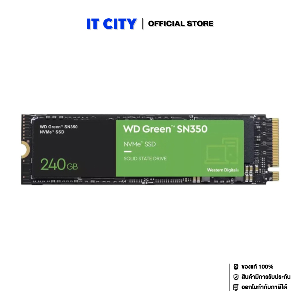 ราคาและรีวิวWD GREEN SN350 240GB SSD NVMe M.2 2280 (WDS240G2G0C-3YEARS) MS6-000149 เอสเอสดี