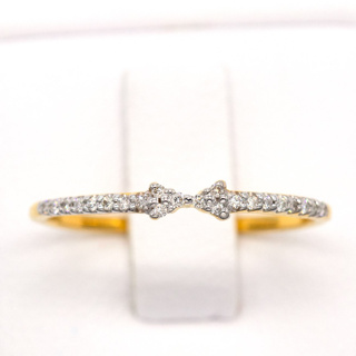 แหวนโบว์เล็กๆ จิ๋วๆ น่ารักๆ แหวนเพชร แหวนทองเพชรแท้ ทองแท้ 37.5% (9K) ME792