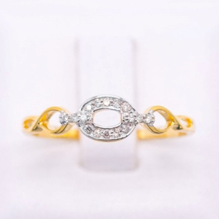 แหวนห่วง ดีไซน์ดี แหวนเพชร แหวนทองเพชรแท้ ทองแท้ 37.5% (9K) ME598