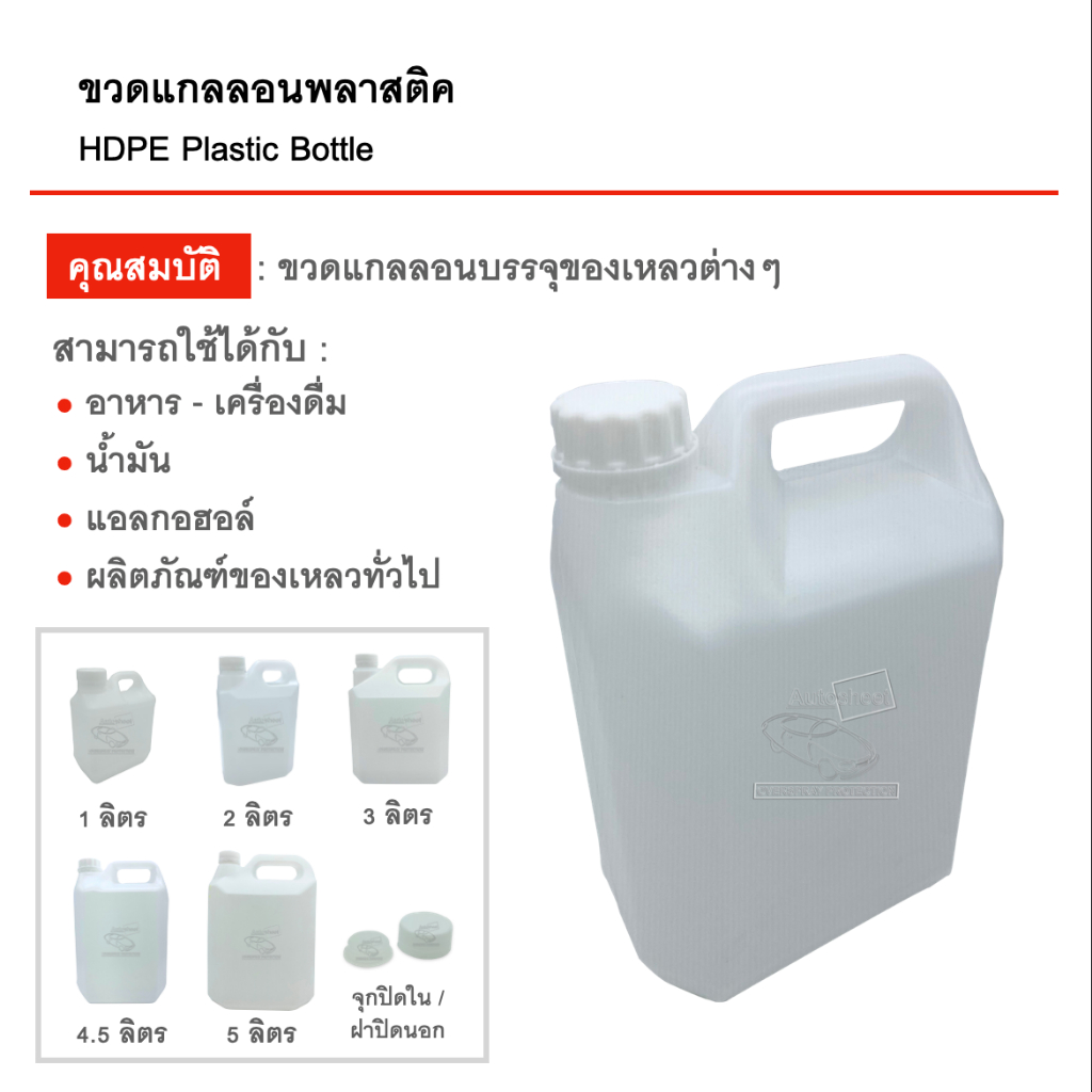 ขวดแกลลอนเปล่า-5-ลิตร-40-ใบ-มีจุกปิดในและฝาปิดนอก-บรรจุภัณฑ์-food-grade-คุณภาพดี-สะอาด-แกลลอนเปล่า-แกลลอนพลาสติค