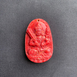 จี้ปะการังแดงดิบธรรมชาติ Natural Undyed Red Coral Pendant 9.6g