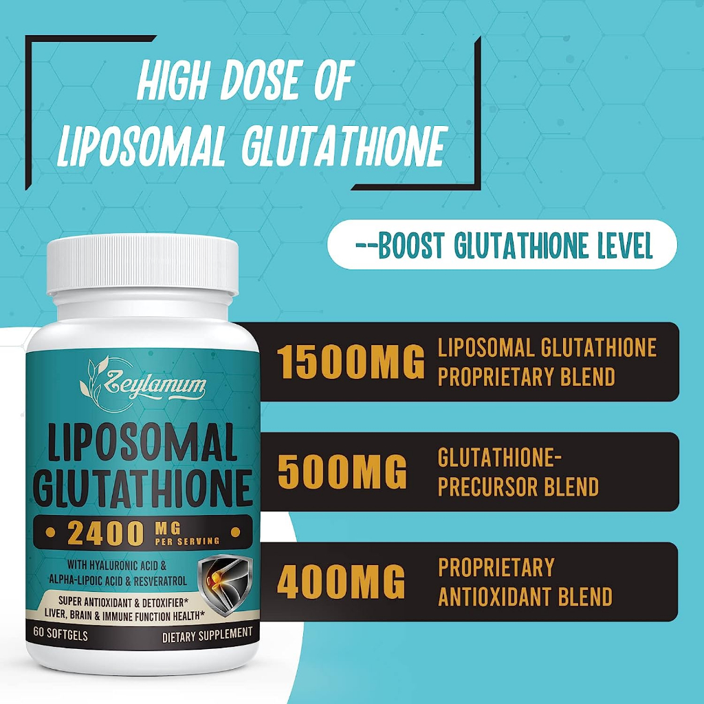 Zeylamum LIPOSOMAL GLUTATHIONE 2400 mg 60เม็ด