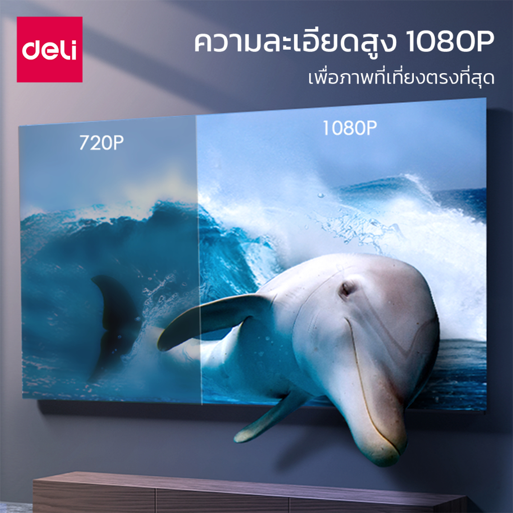 โปรเจคเตอร์รองรับ-4k-โปรเจคเตอร์แอนดรอย-projector-ความละเอียด-1080p-hd-สำหรับ-ฉายภาพนำเสนอผลงาน-ดูหนัง-เล่นเกม-convincing6