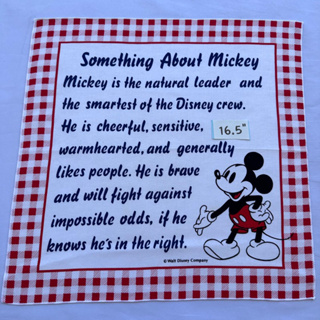 Mickey mouse ผ้าเช็ดหน้า มิกกี้เม้าส์