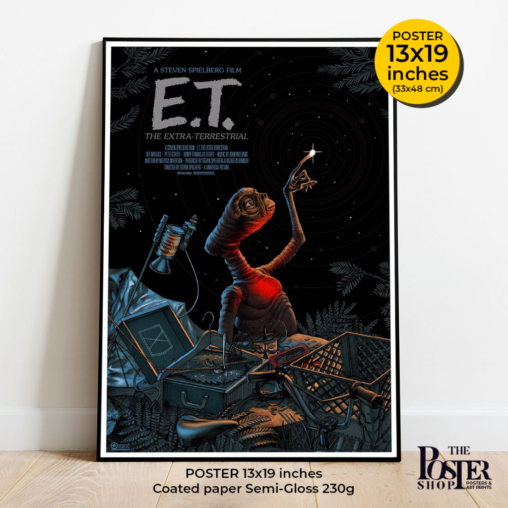 E.T. the Extra-Terrestrial Poster โปสเตอร์ภาพยนต์ อี.ที. เพื่อนรัก ภาพ ...