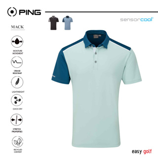 PING MACK  POLO  PING MENS POLO  เสื้อกีฬากอล์ฟผู้ชาย