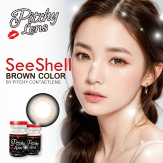 คอนแทคเลนส์ รุ่น Seeshell สีเทา/สีตาล Gray/Brown มีค่าสายตา(0.00)-(-5.00)