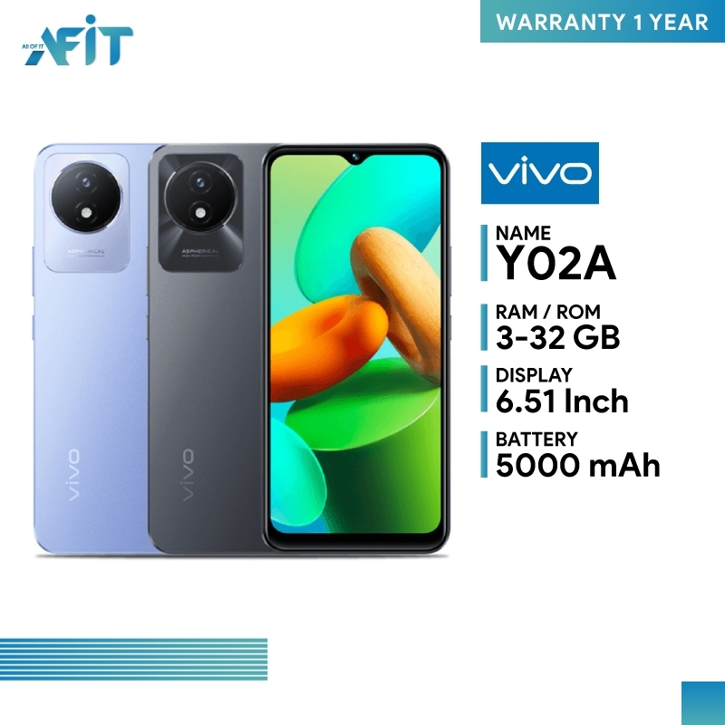 vivo-y02-l-y02a-2-32gb-3-32gb-สมาร์ทโฟนแบตเตอรี่-5000-mah-หน้าจอถนอมสายตาจอ-6-51-นิ้ว-ll-ประกันศูนย์ไทย-1-ปี