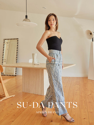 APRILS | SU-DA pants กางเกงผ้าฝ้ายทอลายไทย รุ่นสุดา