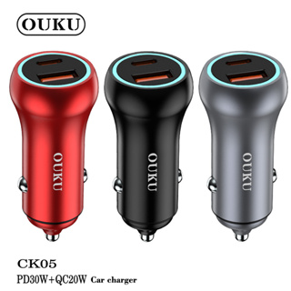 OUKU CK05 PD30W+QC20W CAR HARGER หัวชาร์จสำหรับรถยนต์ มี2หัวชาร์จ 1USB 1Type-c ชาร์จเร็ว พร้อมส่ง