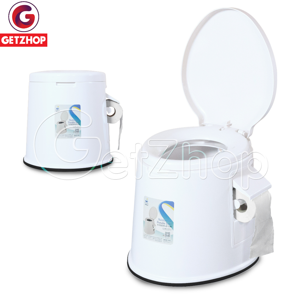 thaibull-ส้วมคนแก่-ส้วมเคลื่อนที่-สุขภัณฑ์เคลื่อนที่-portable-toilet-sugali-ที่นั่งถ่ายเคลื่อนที่-พร้อมถังดำ-2ถัง-ฝาปิด