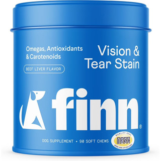 อาหารเสริมสำหรับสุนัข Finn สูตร Vision &amp; Tear Stain ขนาด 90 เม็ด