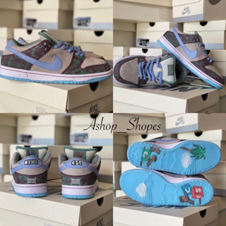 รองเท้าผ้าใบ🏝️Crenshaw Skate Club x Nike SB Dunk Low (กล่อง+ใบเสร็จ) Grade Hiend รองเท้าผ้าใบผู้ชายและผู้หญิง