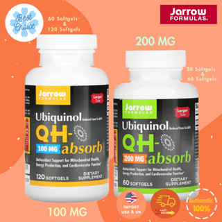 พร้อมส่ง ✨ Jarrow Formulas Ubiquinol QH-Absorb 100 mg &amp; 200 mg CoQ10 ที่ดีที่สุด Co enzyme q10