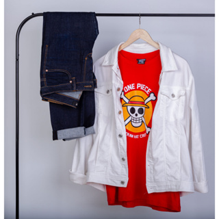 [สินค้าลิขสิทธิ์แท้/พร้อมส่ง] เสื้อยืดคอกลม สีแดง วันพีซ | One Piece Luffy T-shirt [No.277]
