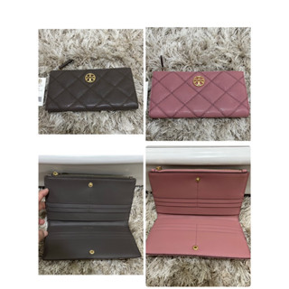 พร้อมส่ง 🔥Sale 3999🔥ถูกฝุดๆ กระเป๋าสตางค์ใบยาว Tory Burch Willa Slim Envelope Wallet สี Pink Magnolia สวยหวานละมุน น่ารั