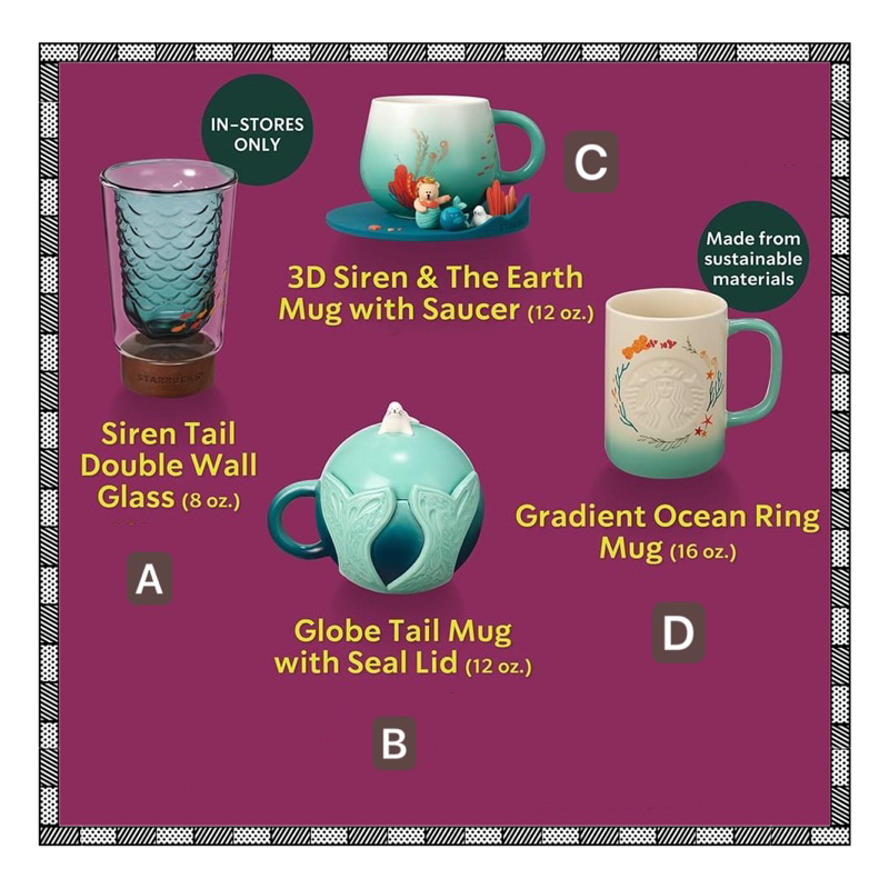 starbucks-siren-and-the-earth-collection-สตาร์บัคส์-คอลเลคชั่น-siren-and-the-earth-ของแท้-100